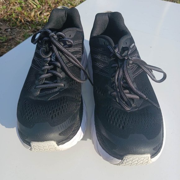 Hoka One One Size 7 Black White Kid's Sneaker Shoes - Picture 2 of 11